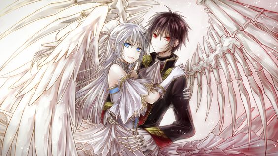 Anime Angel Boy And Demon Girl Love Im a girl an a demon angel