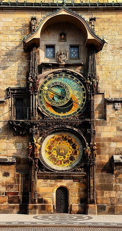 Astronomical Clock, Prague, Czech Republic. The clock is a medieval clock that was first installed in 1410, making it the third-oldest astronomical clock in the world and the oldest one still working.