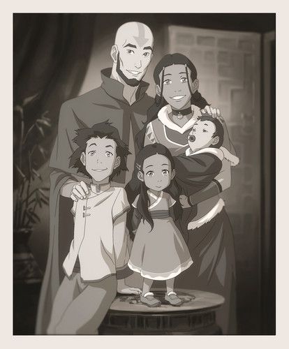 Avatar: The Last Airbender Photo: Aang and Katara's family portrait