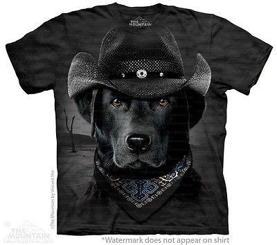 Big Face Cowboy Black Lab T-Shirt