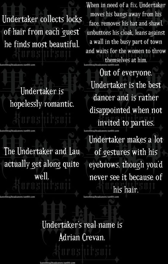 black butler facts | About the Undertaker (Black Butler) by ~grell2lover13 on deviantART