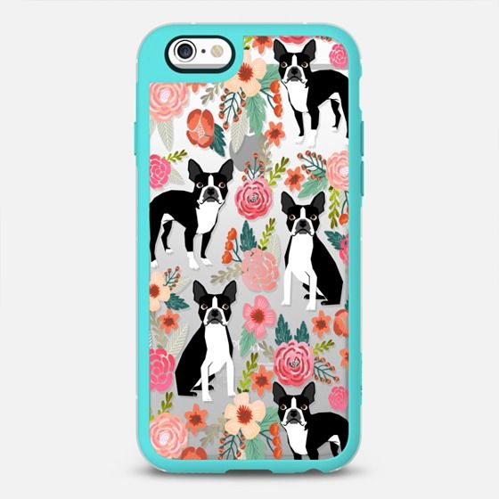 Boston Terriers Flowers cute boston terrier florals vintage flowers trendy cell phone case for boston terrier owners - New Standard Case