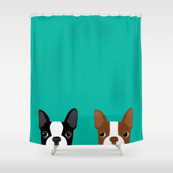 Boston Terriers Shower Curtain