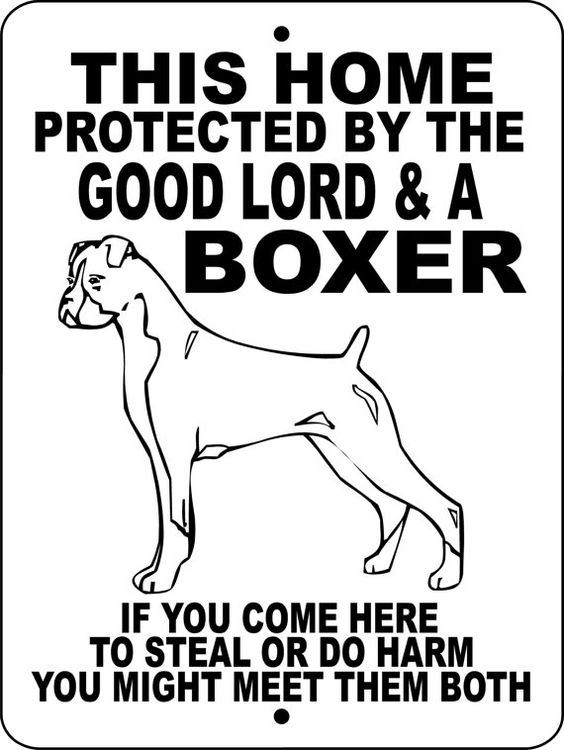 BOXER Dog Sign 9