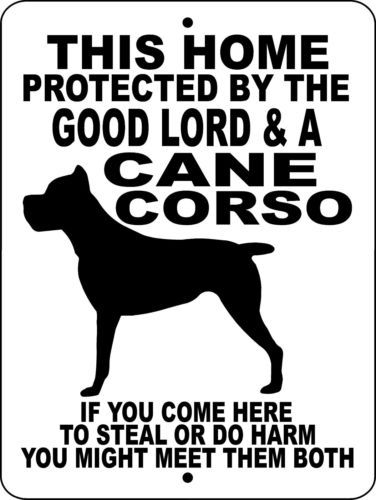 CANE CORSO Guard Dog Aluminum Sign Vinyl Decal GLCC1