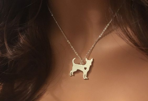 Chihuahua Pendant Necklace - Gold or Silver - If you love your dog, this necklace is perfect way to show it.
