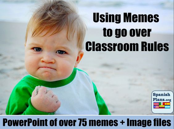 Classroom Rules Memes. If I ever taught high school or maybe even middle school, I would totally use these!