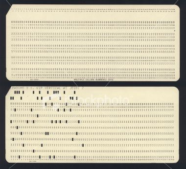 Computer Punch Cards. Boy have computers come a long way!