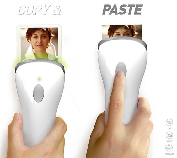 Conceptual ‘Copy and Paste’ Tool is a Portable Scanner and Printer In One