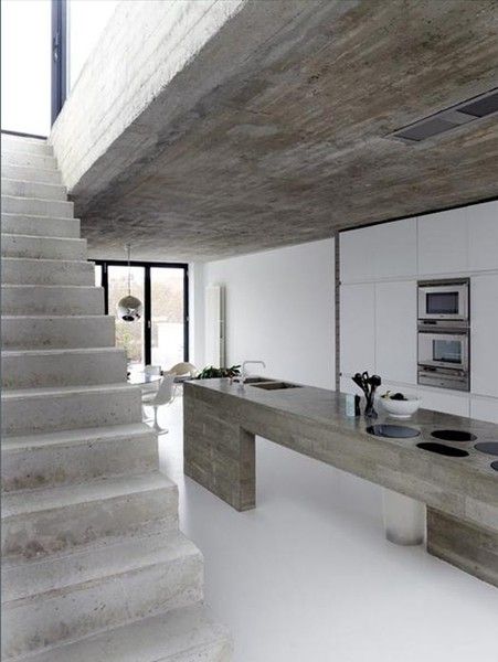 #concrete #beton #kitchen #interiors #minimal
