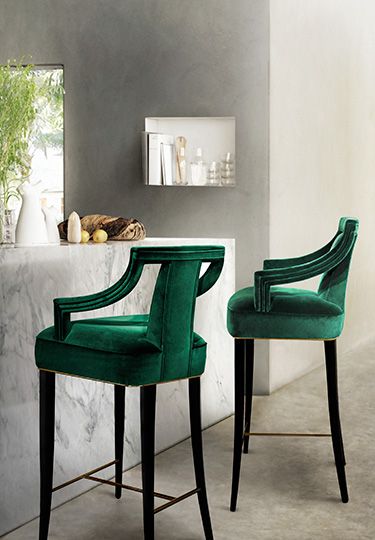 Creative Tonic loves emerald green bar stools