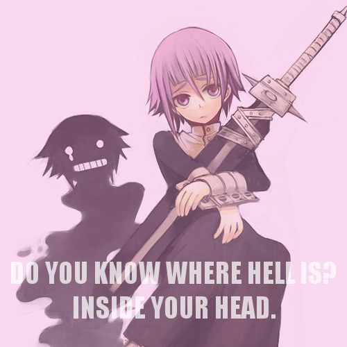 Crona!!!!!!!!!! i love this quote, because it's so relatable to ME!!!!!!!!!!!!!!!!!