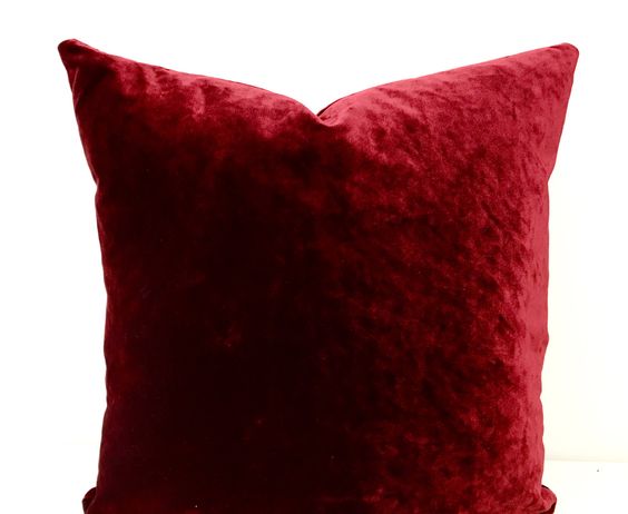 Dark Red Velvet Pillow Cover,Velvet Pillow,Throw Pillow,Red Pillow,Burgundy Pillow,Red velvet Sofa Couch Throw Cushion Pillow Case Covers by artdecopillow on Etsy