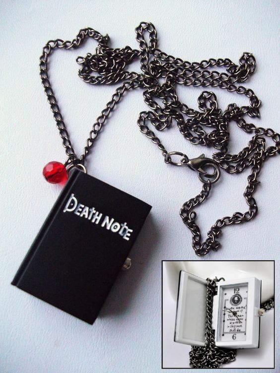 Death Note Pocket Watch Long Necklace With by  MUST HAVEEEEEE!!!!!