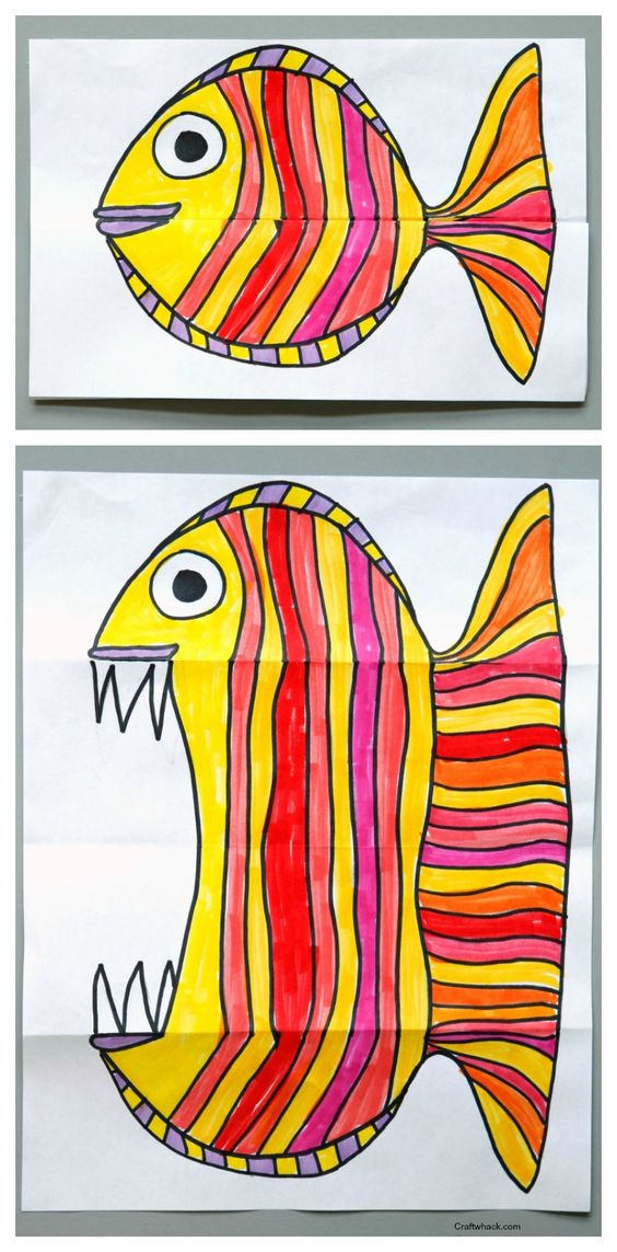 DIY Ferocious Fish by craftwhack #Kids #Art #Crafts