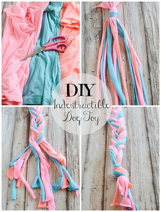 DIY Indestructible Dog Toy - turn old t-shirts into a toy your dog will love! #BeyondSnacks #ad