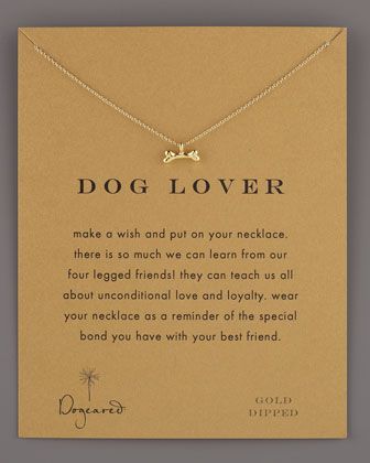Dog Lover Bone-Pendant Necklace by Dogeared at Neiman Marcus.
