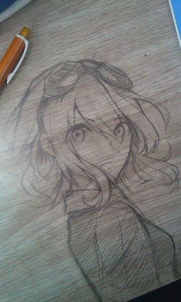Drawing on the  awesome and really well done! :) I think it's supposed to be Mozaic Role Gumi.