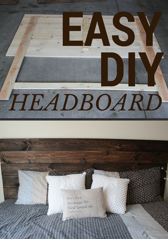 Easy Headboard that anyone can do! #wood #headboard