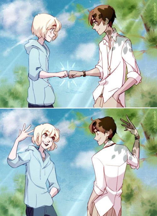 Eren and armin bein pals