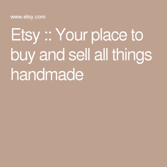 Etsy :: Your place to buy and sell all things handmade