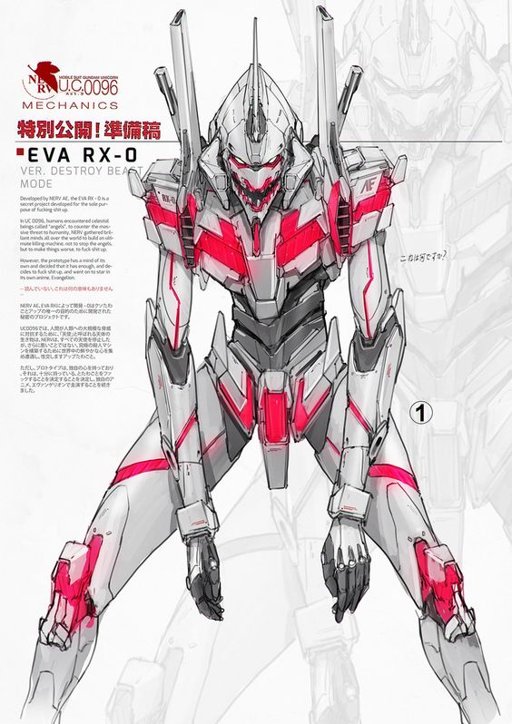 Eva RX-0 by johnsonting on DeviantArt/ Gundam Unicorn/Evangelion ★ || CHARACTER DESIGN REFERENCES ( & ) • Love Character Design? Join the Character Design Challenge (link→ ) Share your unique vision of a theme, promote your art in a community of over  artists! || ★