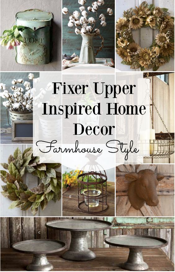 Farmhouse Style Home Decor inspired by Fixer Upper! Everything you need to add a little farmhouse swag to your house!