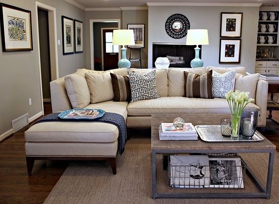 for sectional couches you can put lamps behind the couch for lighting for reading
