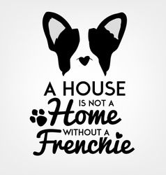 French Bulldog Typographic Background vector