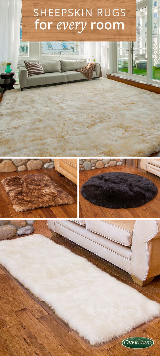 Genuine Australian sheepskin rugs add comfort and luxury to any room.