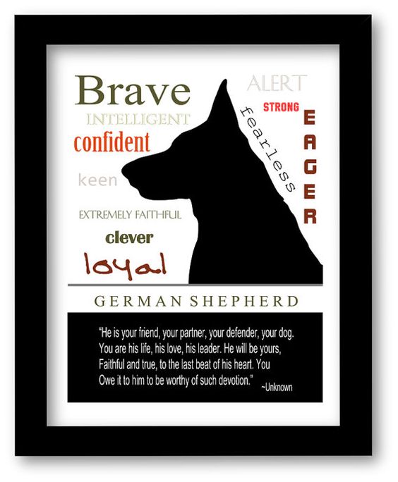 German Shepherd Art, German Shepherd Print, Subway Art, Quote, Modern Wall Decor, Black and White, Pet Lovers Gift