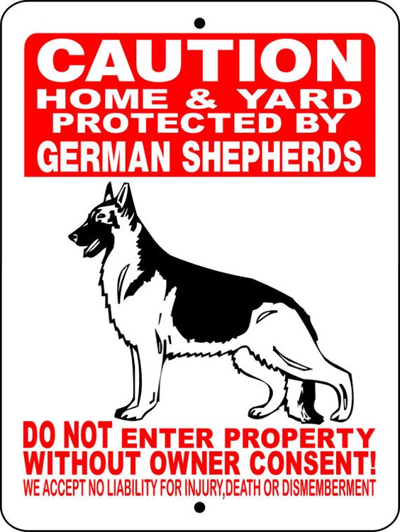 GERMAN SHEPHERD Dog Sign