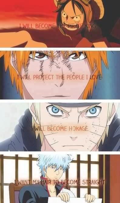 Gintama, Bleach, Naruto, One piece | via Tumblr | We Heart It