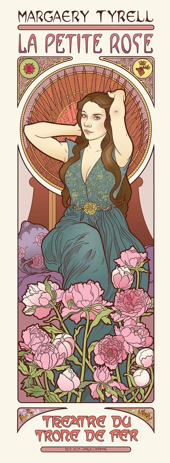 Girls of Game Of Thrones as Art Nouveau Goddesses
