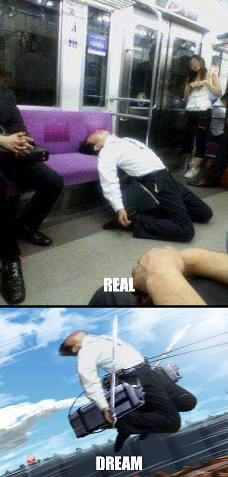 GoBoiano - 17 Times Fans Raised the Bar For Anime Comedy When you're on the train and feel like becoming an anime