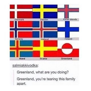 Greenland is part of the Nordics because of, well, Vikings. B-) I love that quote. ;)
