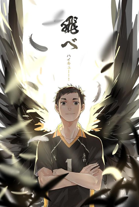 Haikyuu! - Sawamura Daichi is a wing spiker that is really good with receives.