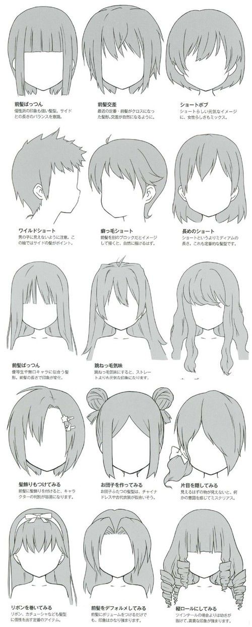 hair tutorial ✤ || CHARACTER DESIGN REFERENCESFind more at 