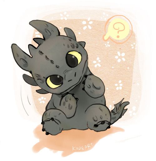 Here we have Toothless from how to train your dragon chibi anime wallpaper.