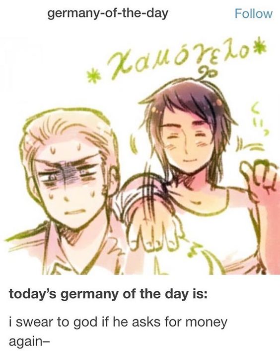 Hetalia- Germany and Greece. I don't even have any words for this