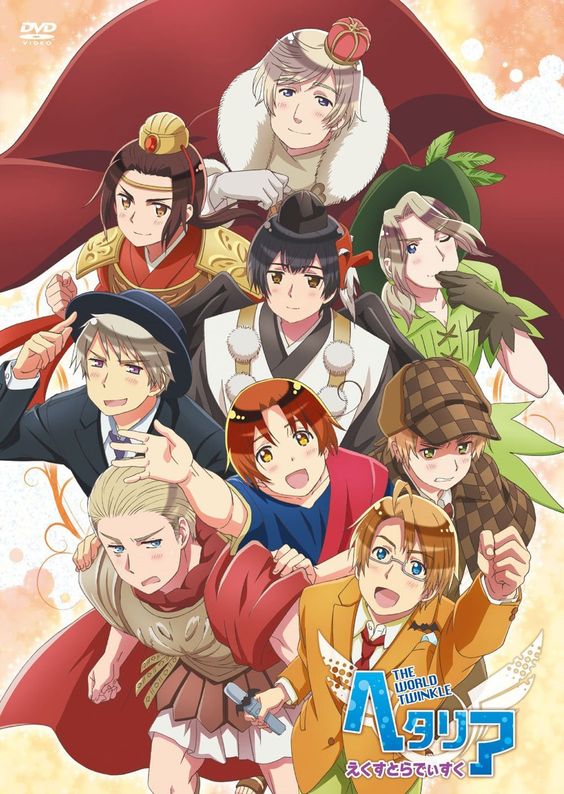 Hetalia: The World Twinkle- Halloween Special Official Poster [United States,Germany,United Kingdom of Great Britain and Northern Ireland, Italy, Prussia,France,Japan,Peoples Republic of China, and Russia]