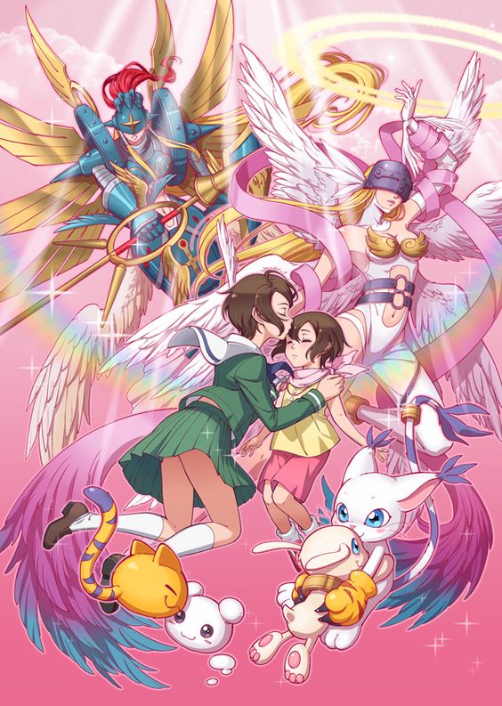 Hikari Yagami | Digimon • Art by Eclosion Gatomon's evolution is the best! ^_^