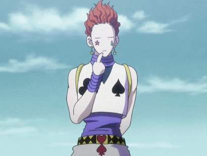 Hisoka, you are the OPPOSITE of shy.