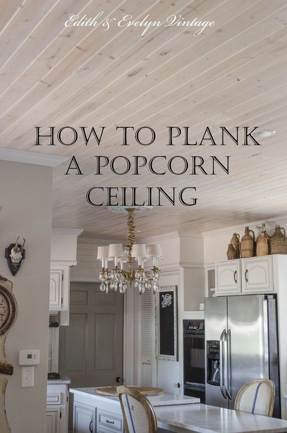 how to plank a popcorn ceiling, home decor, home improvement, home maintenance repairs, how to, wall decor