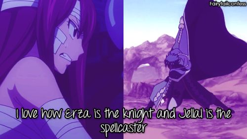 I love how Erza is the knight and Jellal is the spellcaster – submitted by rac3r