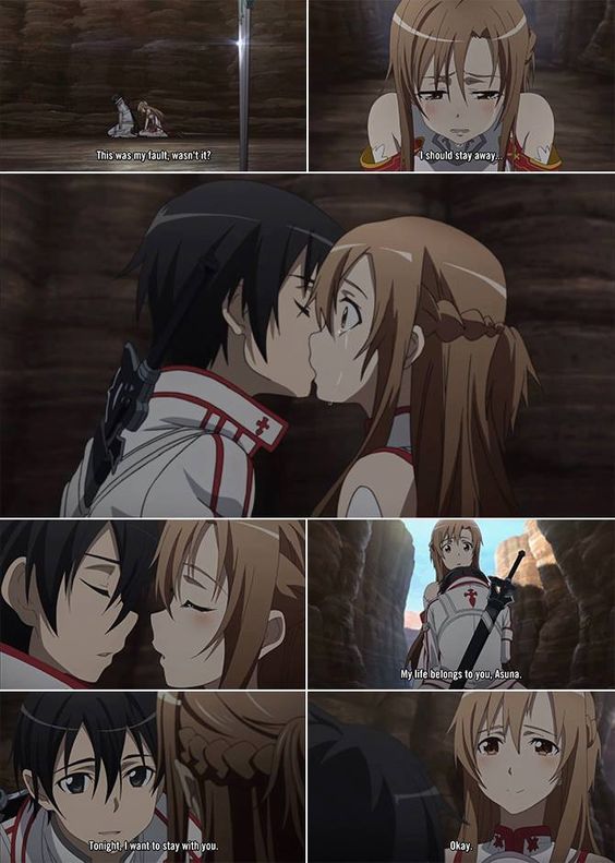I most likely uploaded this a million times, but who cares!!! It's Asuna x Kirito ♥ (first kiss)
