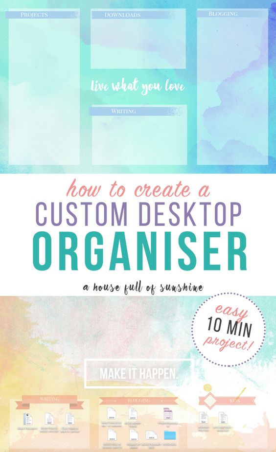 If you always end up with a messy clutter of icons on your computer desktop, today's solution is for you! An easy 10-minute project to organise your desktop once and for all.