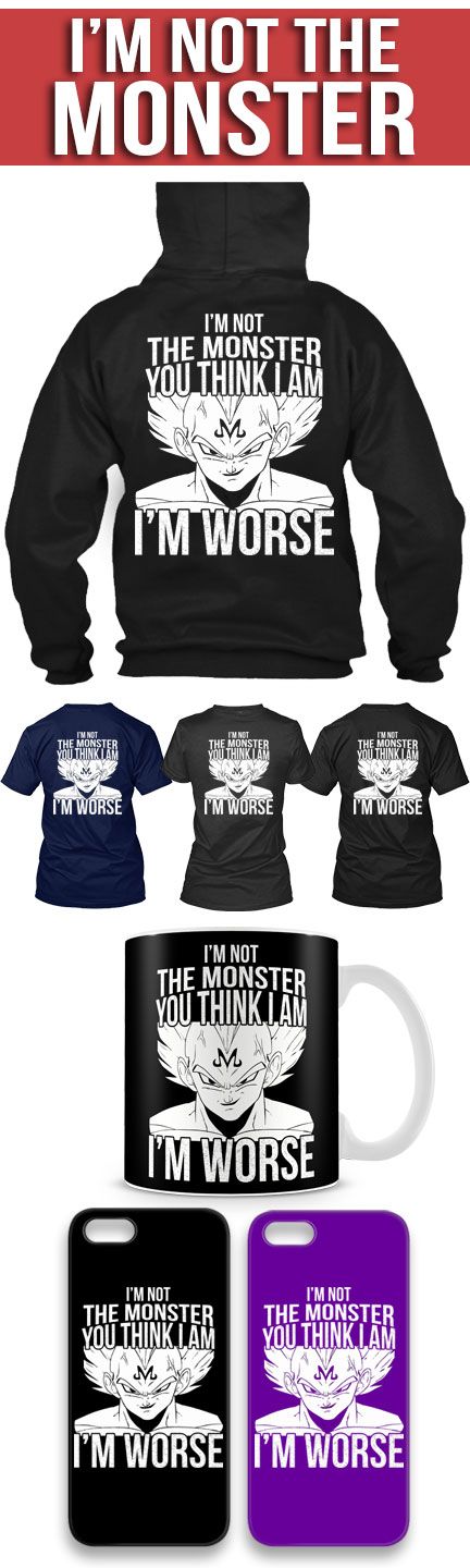 I'm Not A Monster Shirts! Click The Image To Buy It Now or Tag Someone You Want To Buy This For.  #dragonball