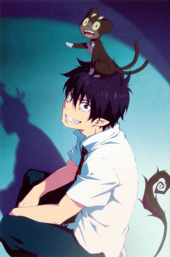 Imagine if Kuro transformed into his big version, while still on top of Rin's head.
