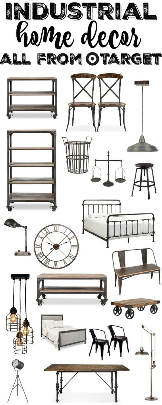 Industrial Home Decor All From Target - a great source for amazing industrial furniture & home decor.